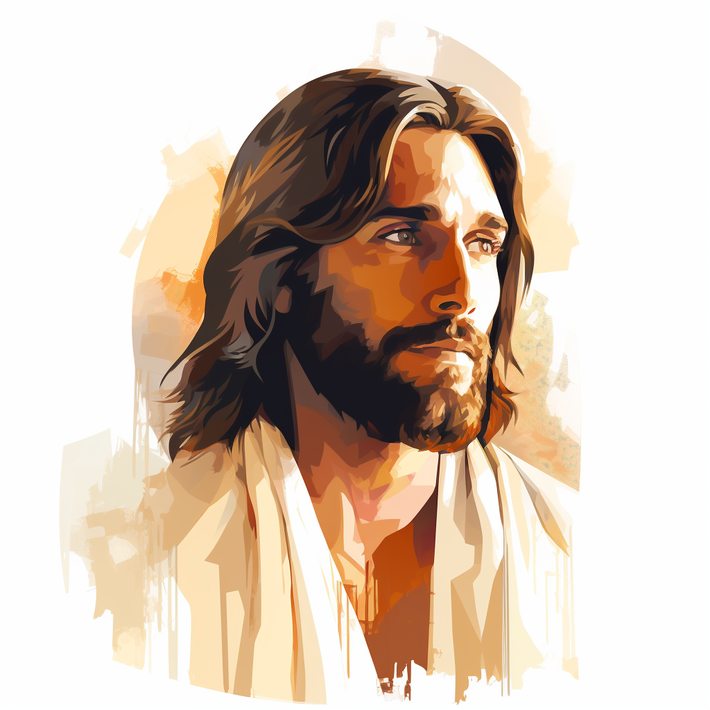 Simple and Realistic Jesus Vector Art