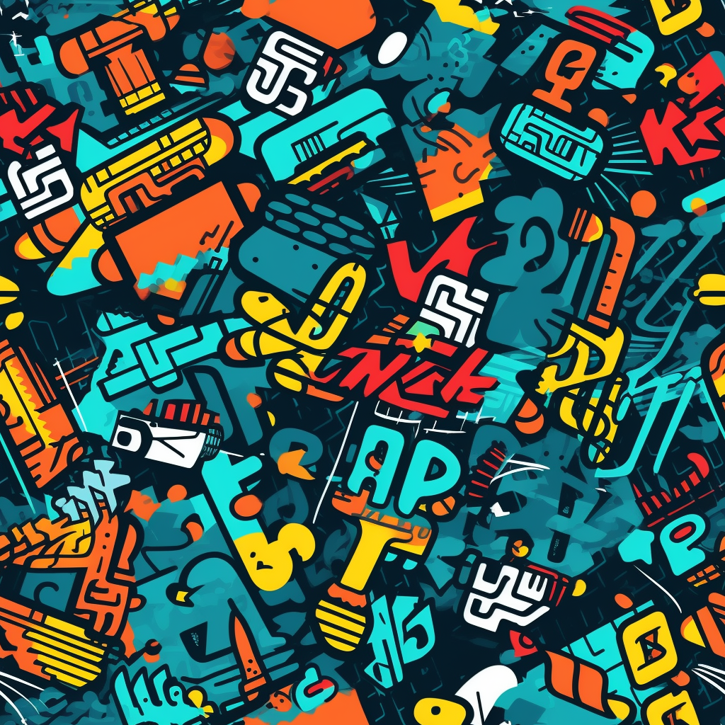 Jet Set Radio graffiti tile pattern