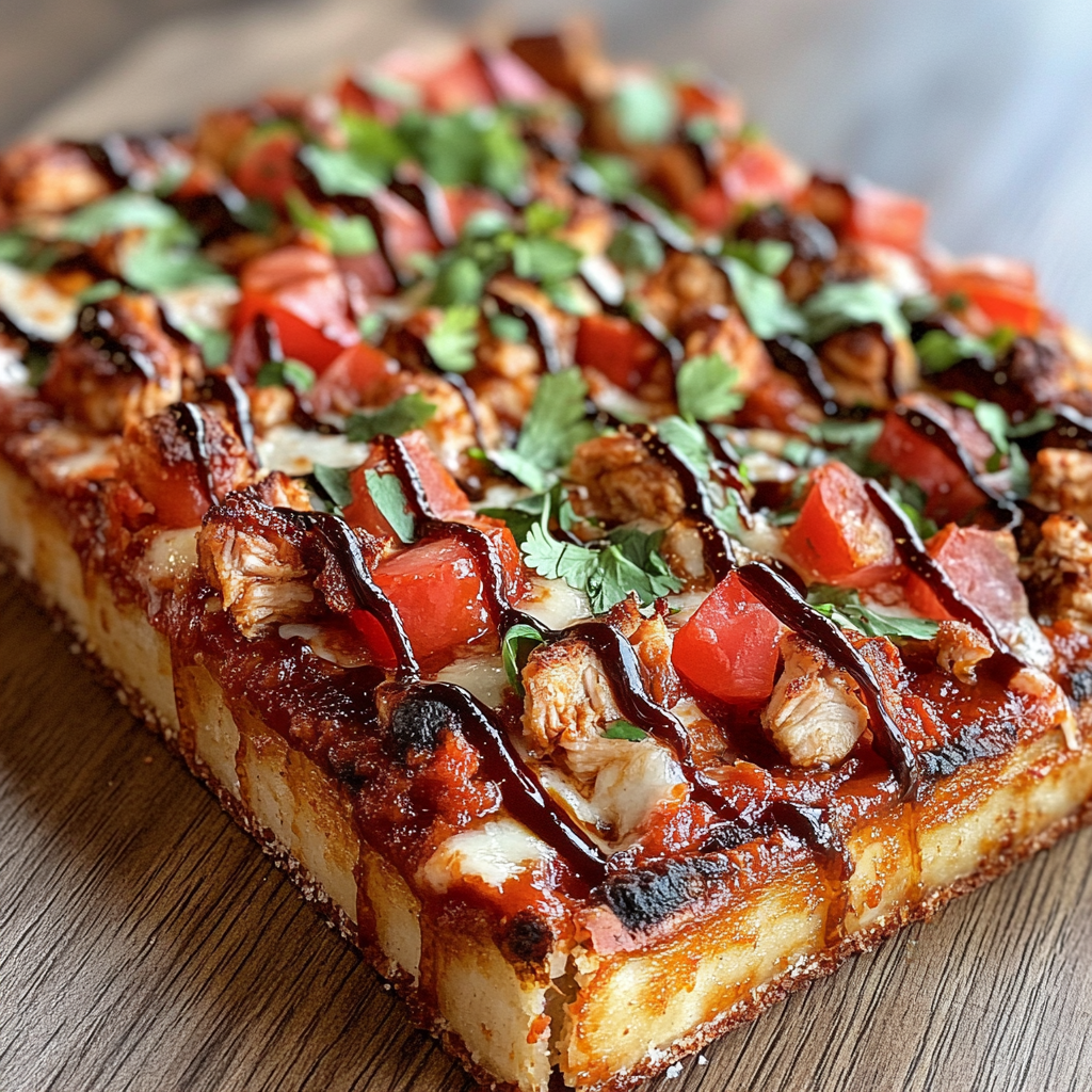 Jets pizza with bbq chicken