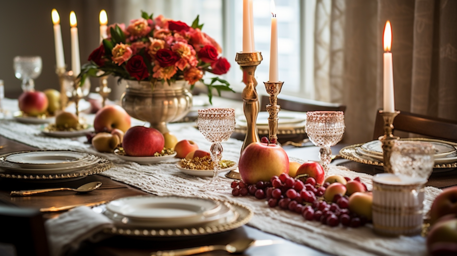 Happy Jewish Family Celebrating Rosh Hashanah