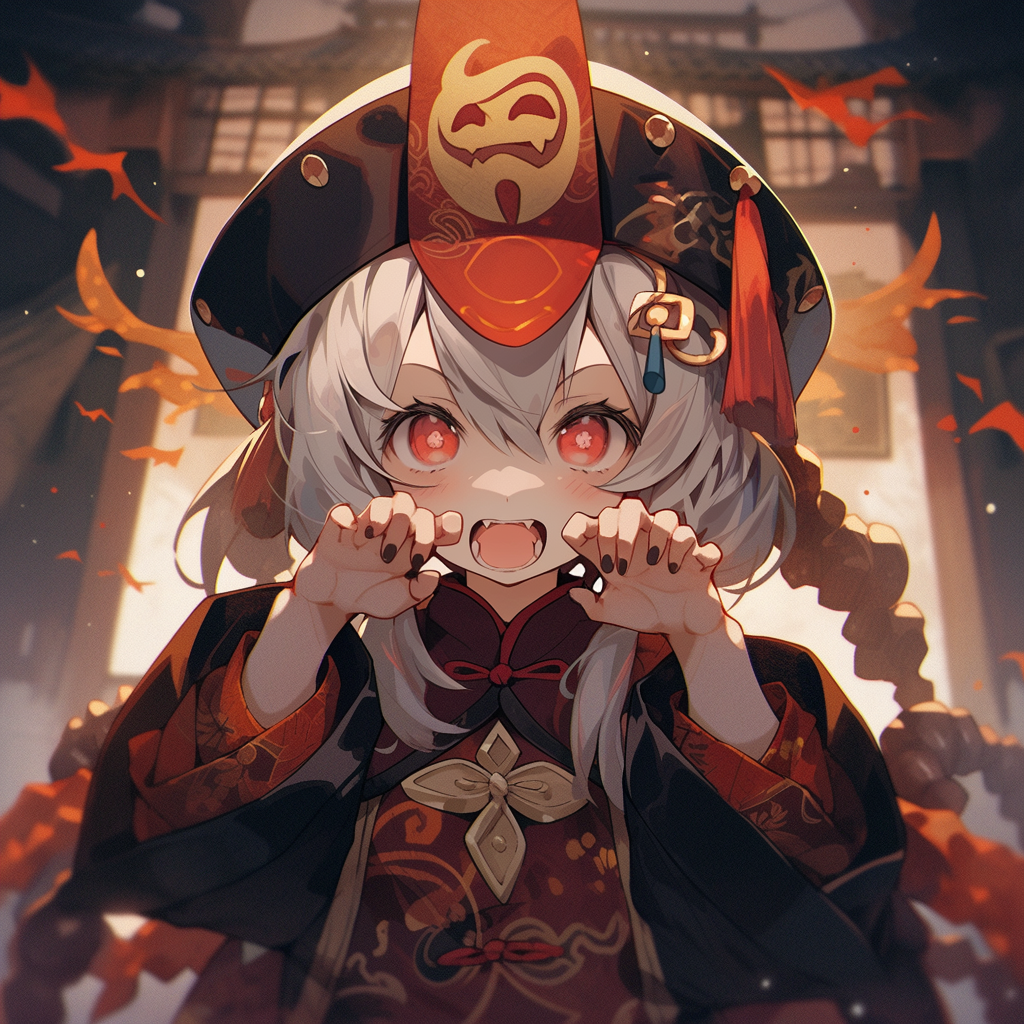 Adorable little girl dressed as a jiangshi for Halloween