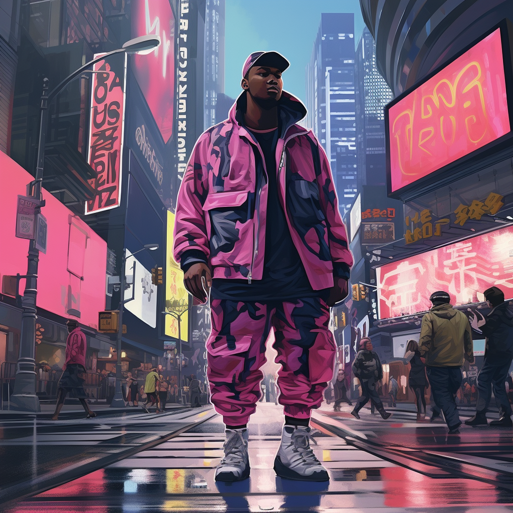 Fashionable jiggly street wear in 2099