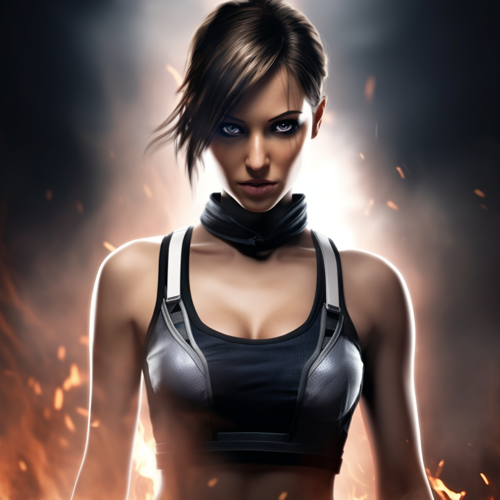 Jill Valentine in dark smoke - Resident Evil