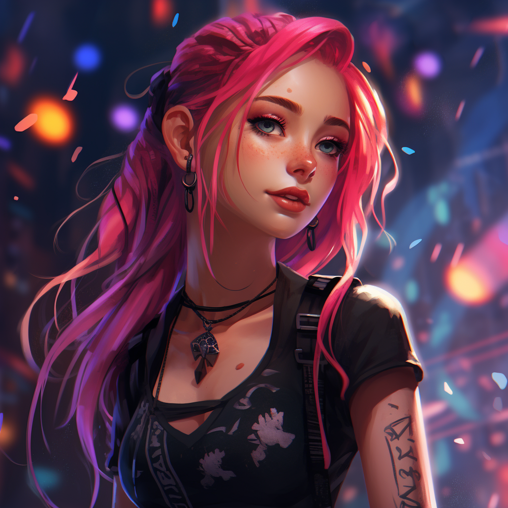 Jinx in Spiderverse style