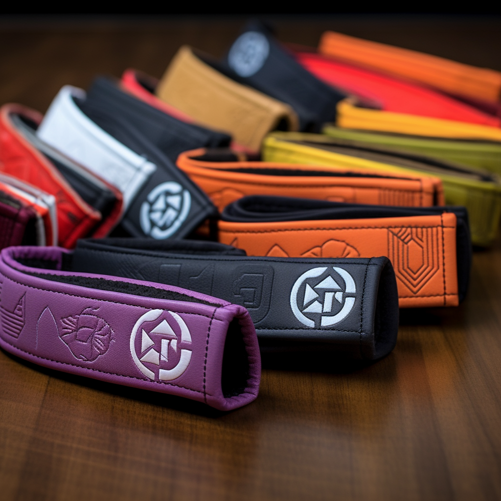 Minimalist jiu-jitsu logo belts