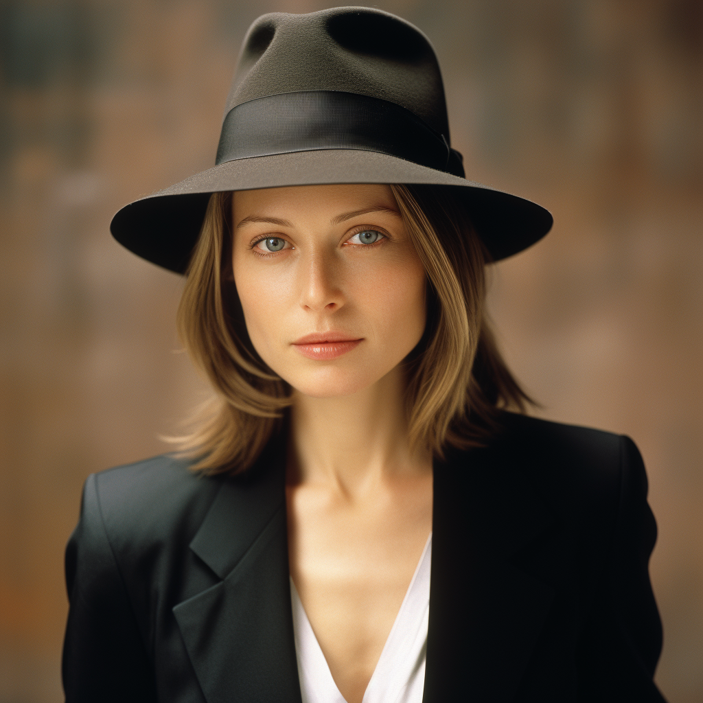 Jodie Foster wearing a Fedora