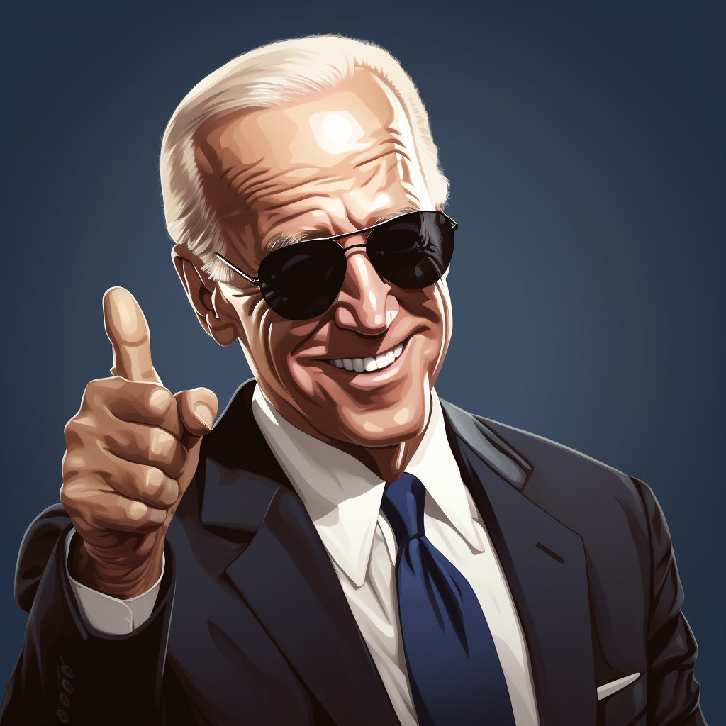 Illustrated image of Joe Biden