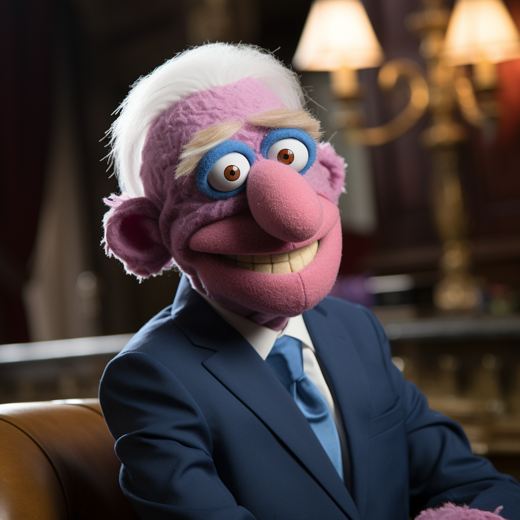 Joe Biden depicted as a Muppet