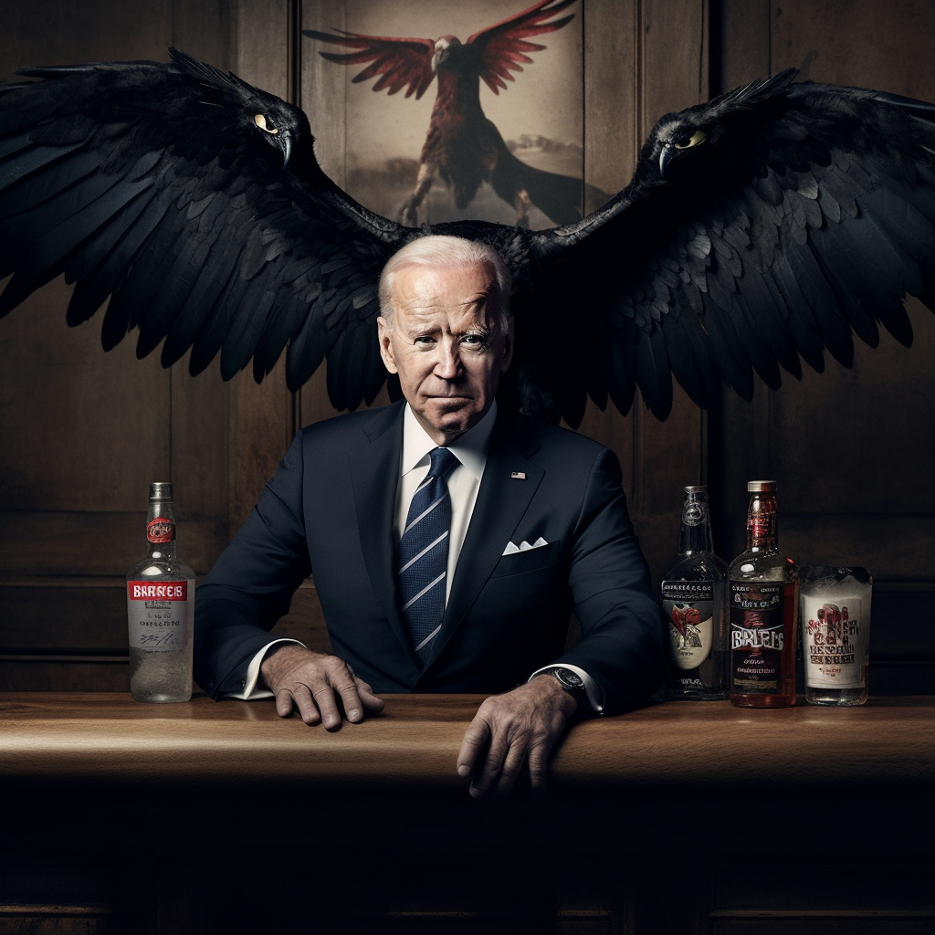 Joe Biden with Wings from Drinking Red Bull