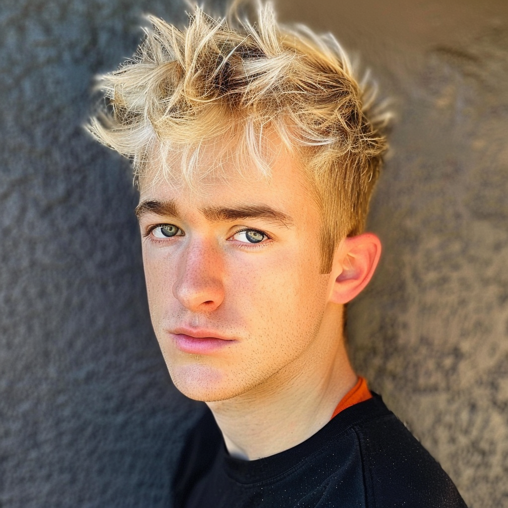 Young blonde model Joe Mazzello