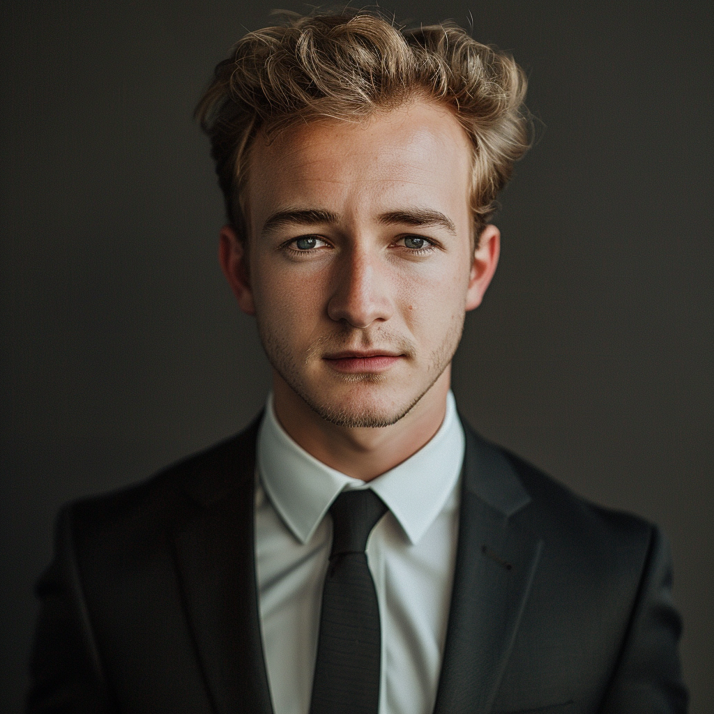 Joe Mazzello Blonde Suit