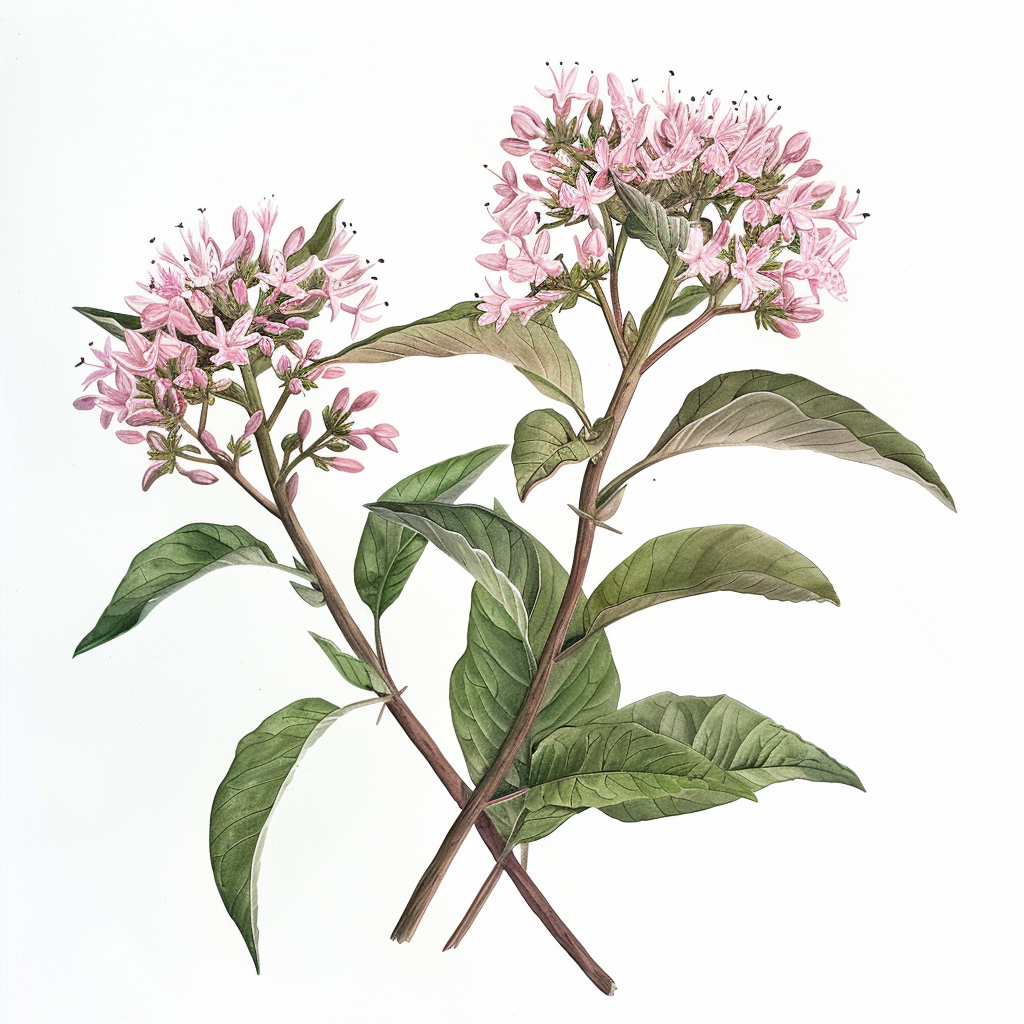 Joe Pye Weed Watercolour Illustration