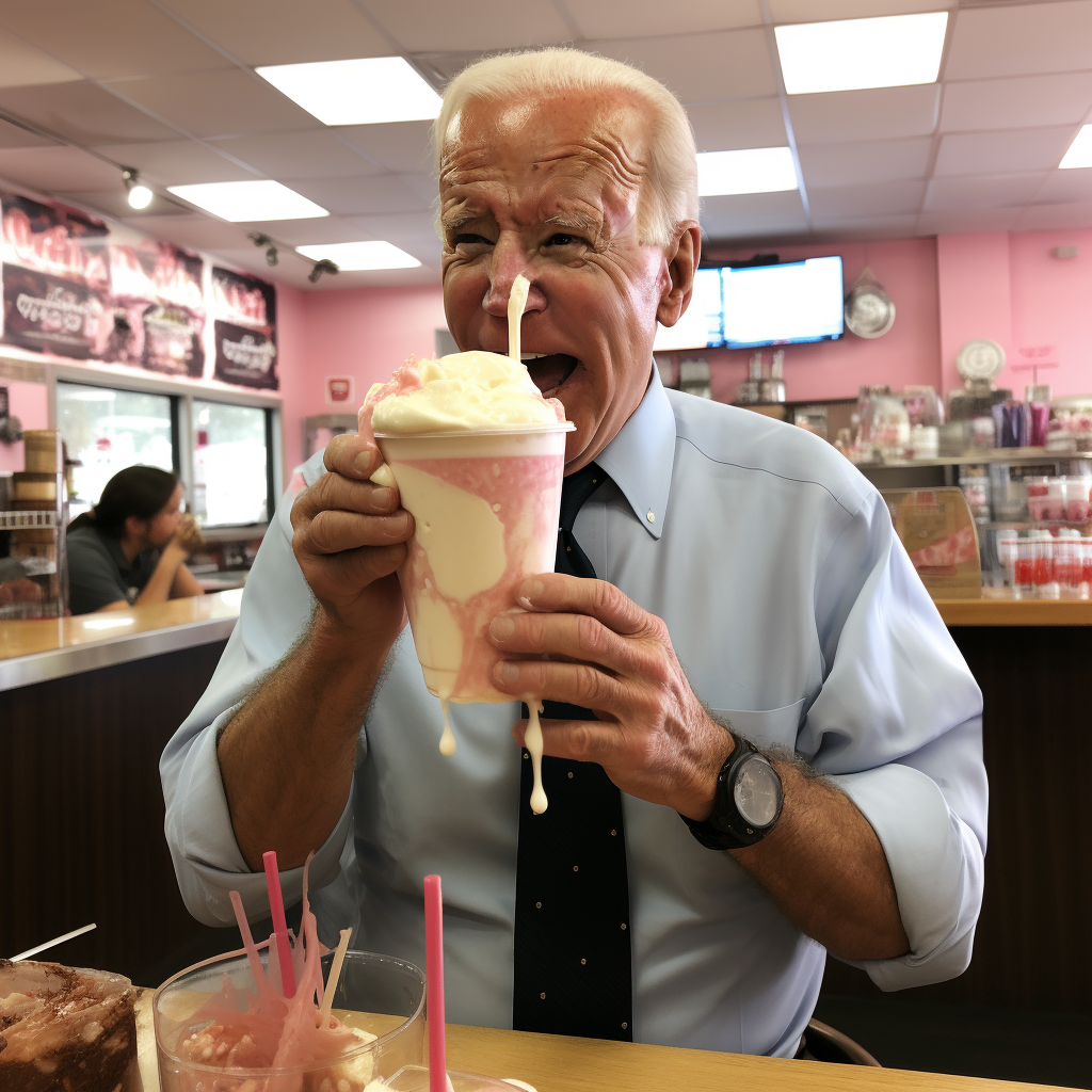 Joe Biden spills milkshake in hilarious moment