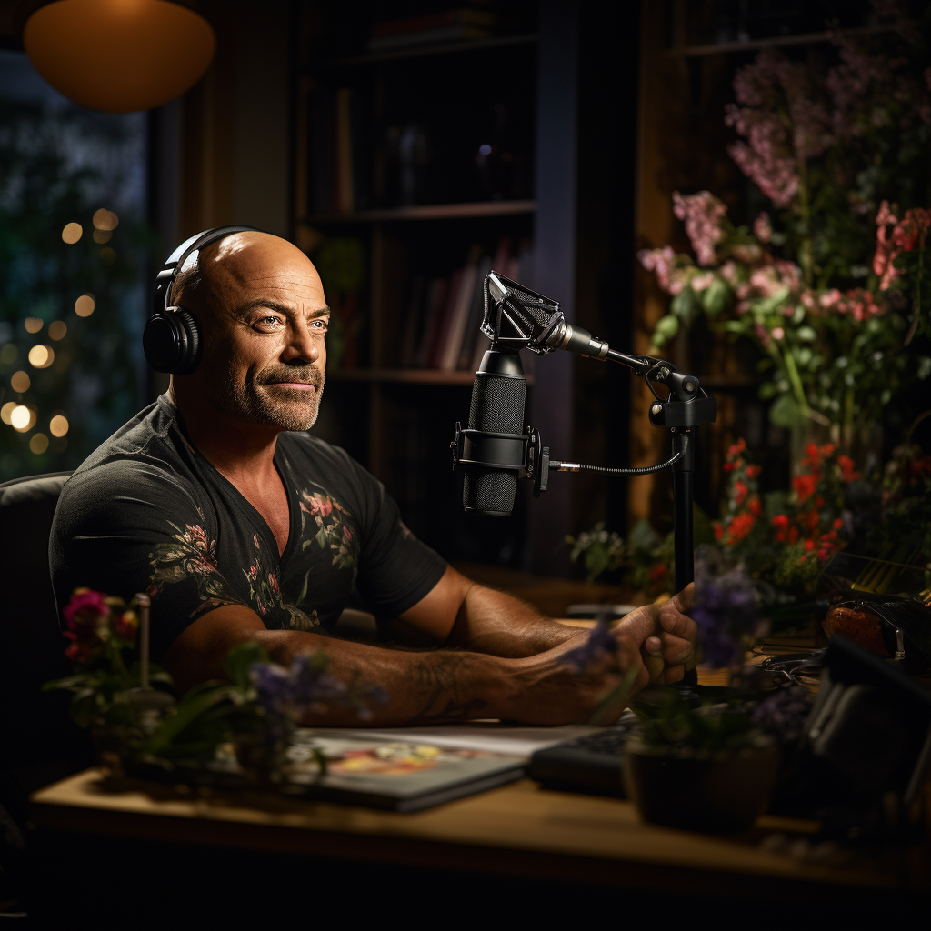 Joe Rogan in Podcast Studio