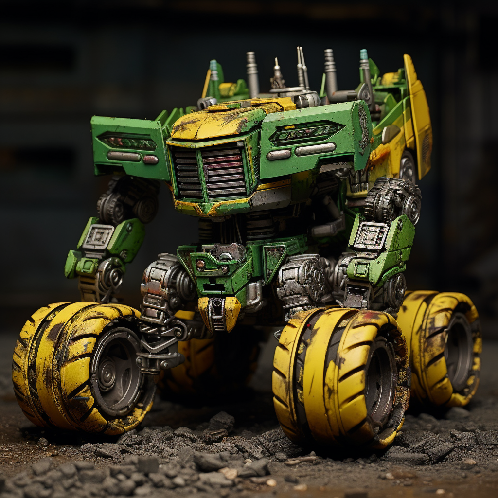 John Deere Dozerbot in metallic green