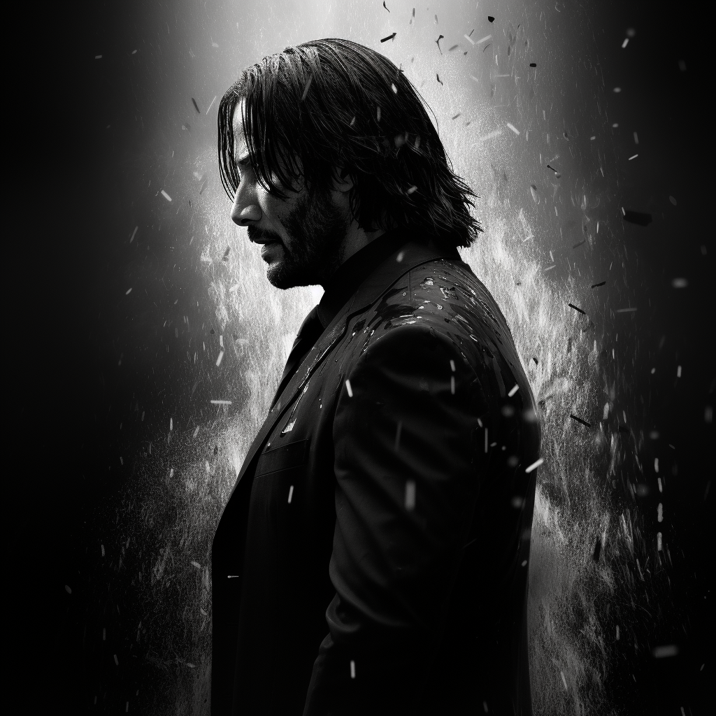 John Wick and Neo Facing Each Other