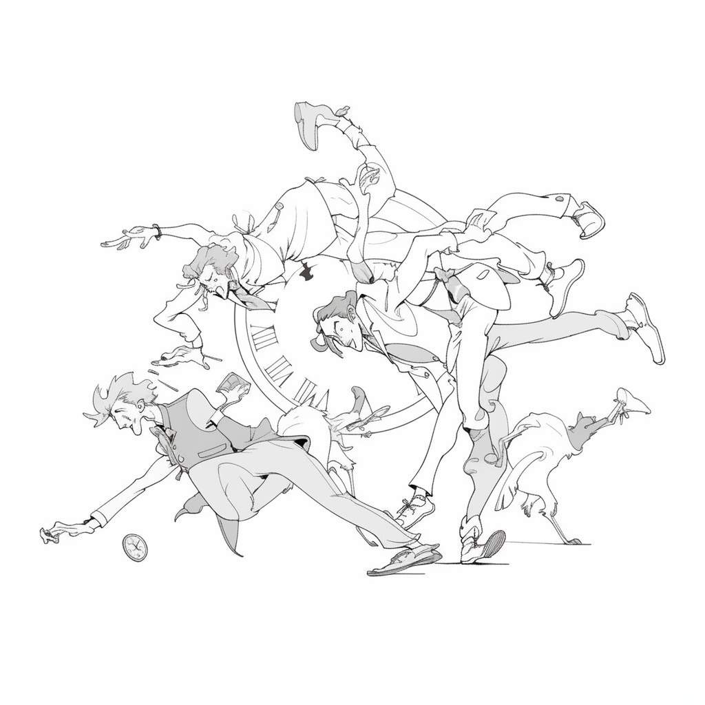 Coloring page of Jojos Bizarre Adventure dance