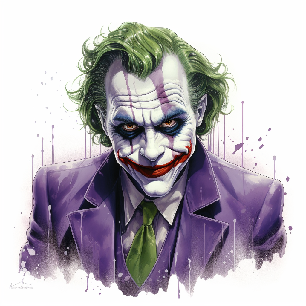 Joker Disney Comic Art White Background