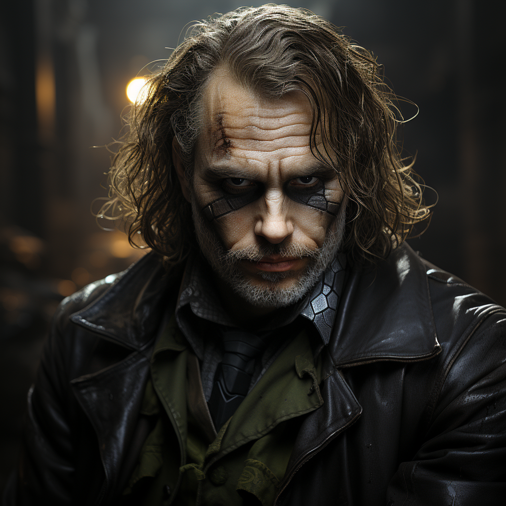 Closeup portrait of The Joker