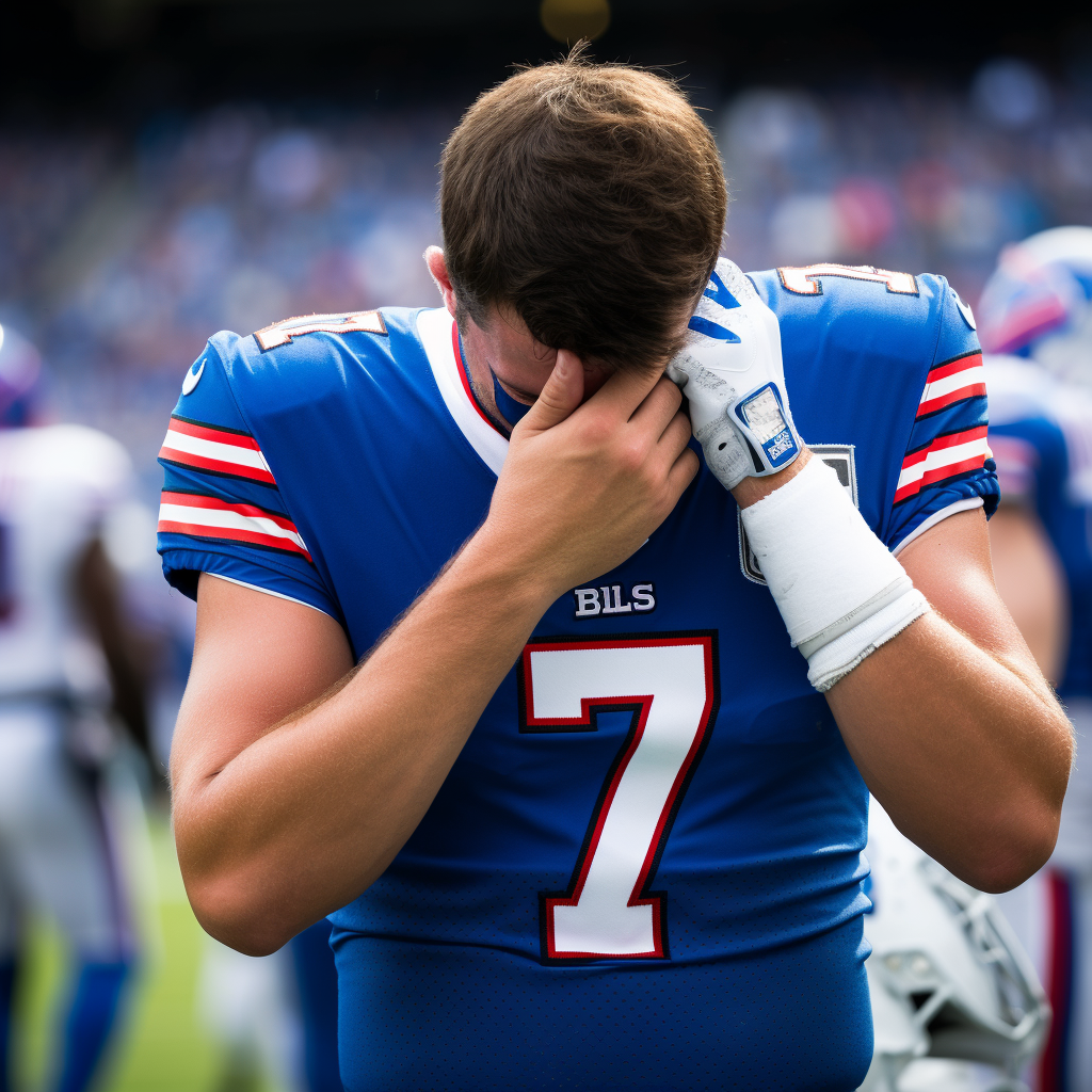 Distraught Josh Allen Crying Tears After Loss