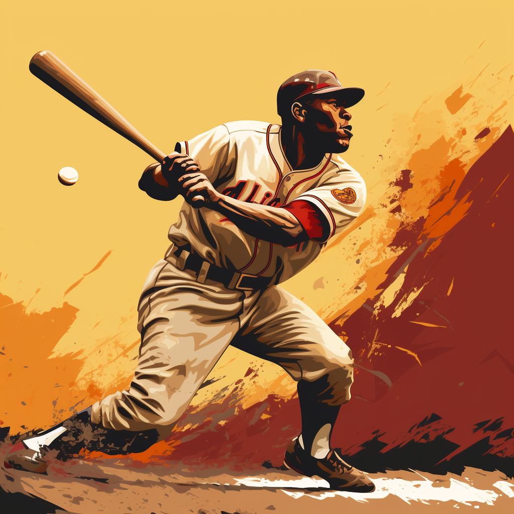 Josh Gibson Swinging Homerun