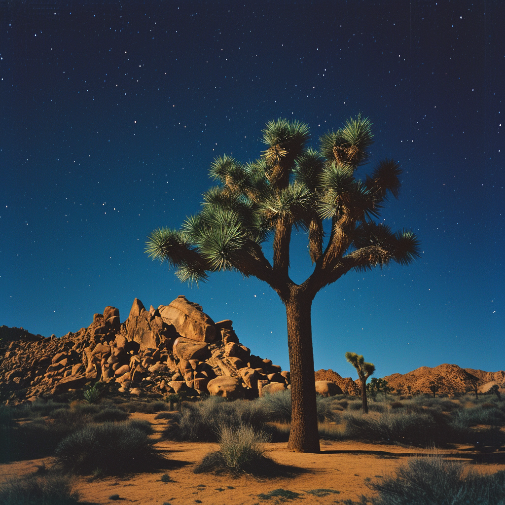 Joshua Tree Night Rocky Formation