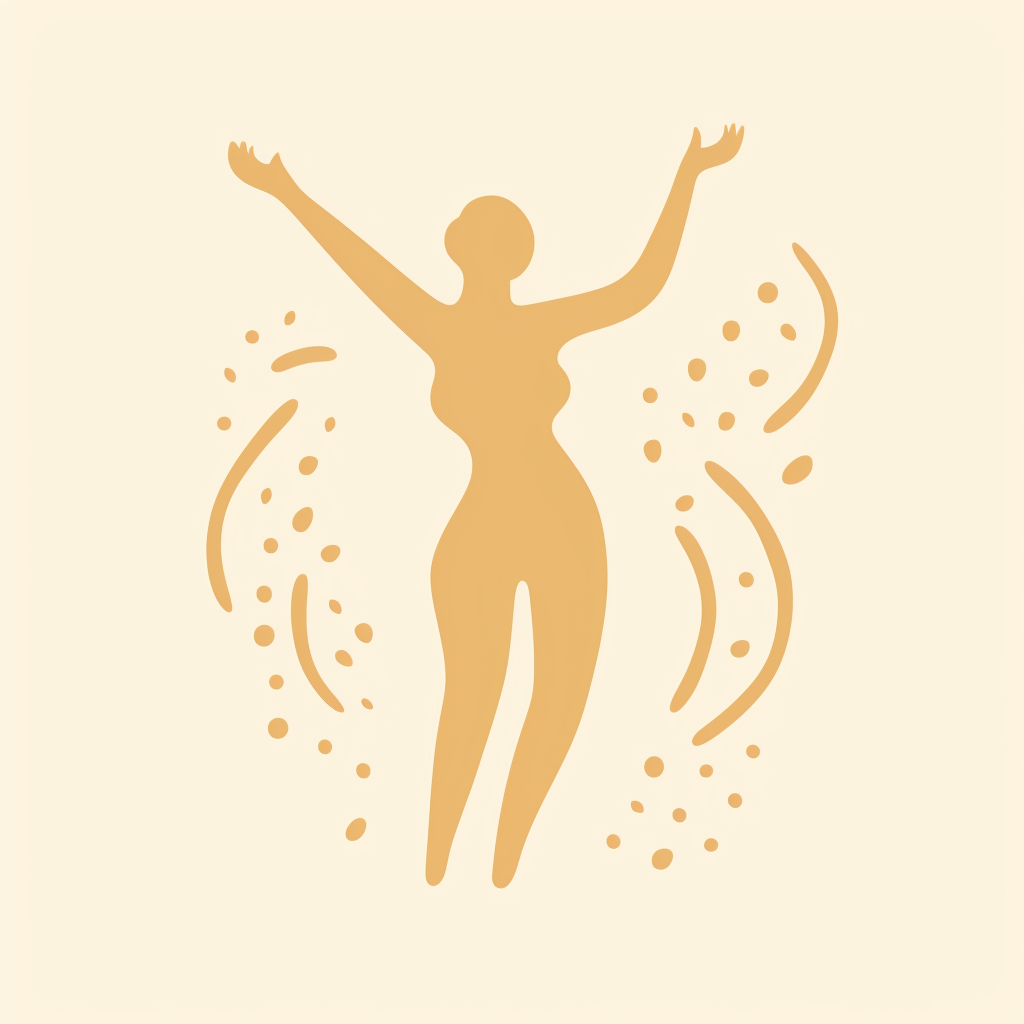 Vector Graphic of Joyful Female Shape