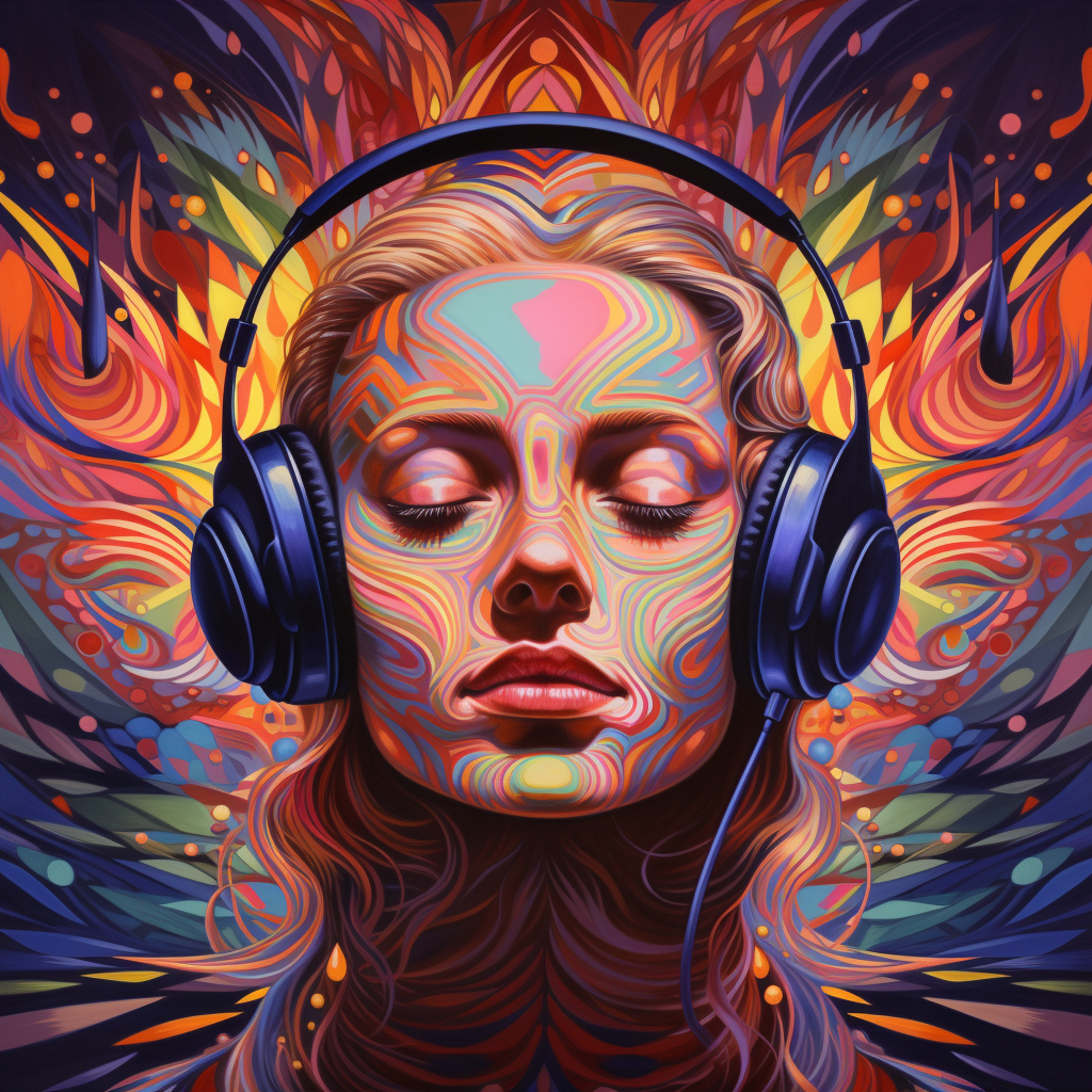 Listener enjoying monaural beats