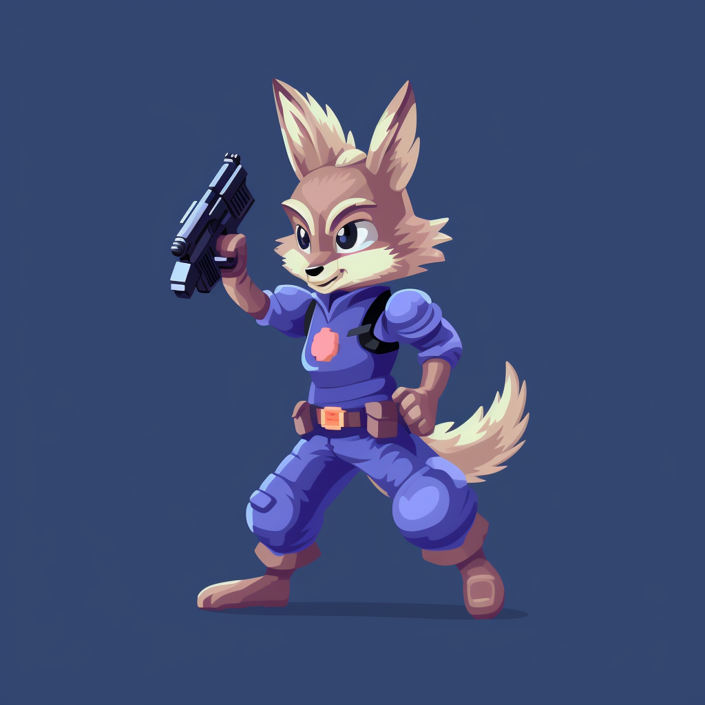 Judy Hopps as 8-Bit Game Character