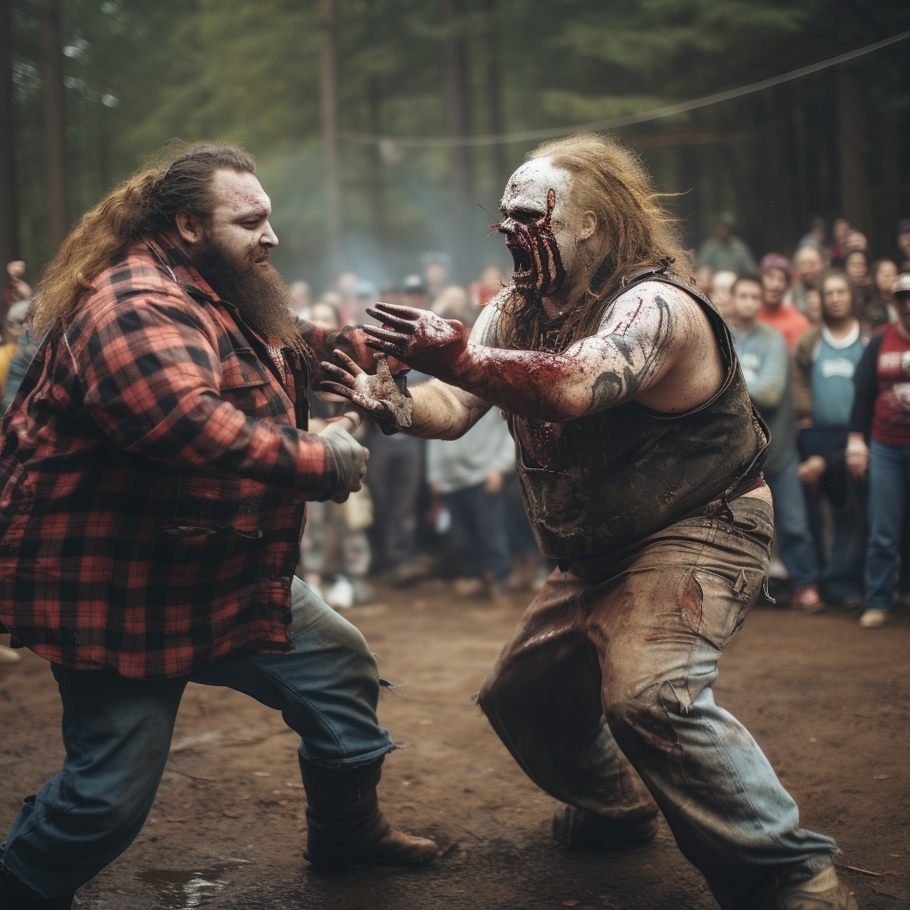 Intense Death Match between Juggalos and Lumberjacks