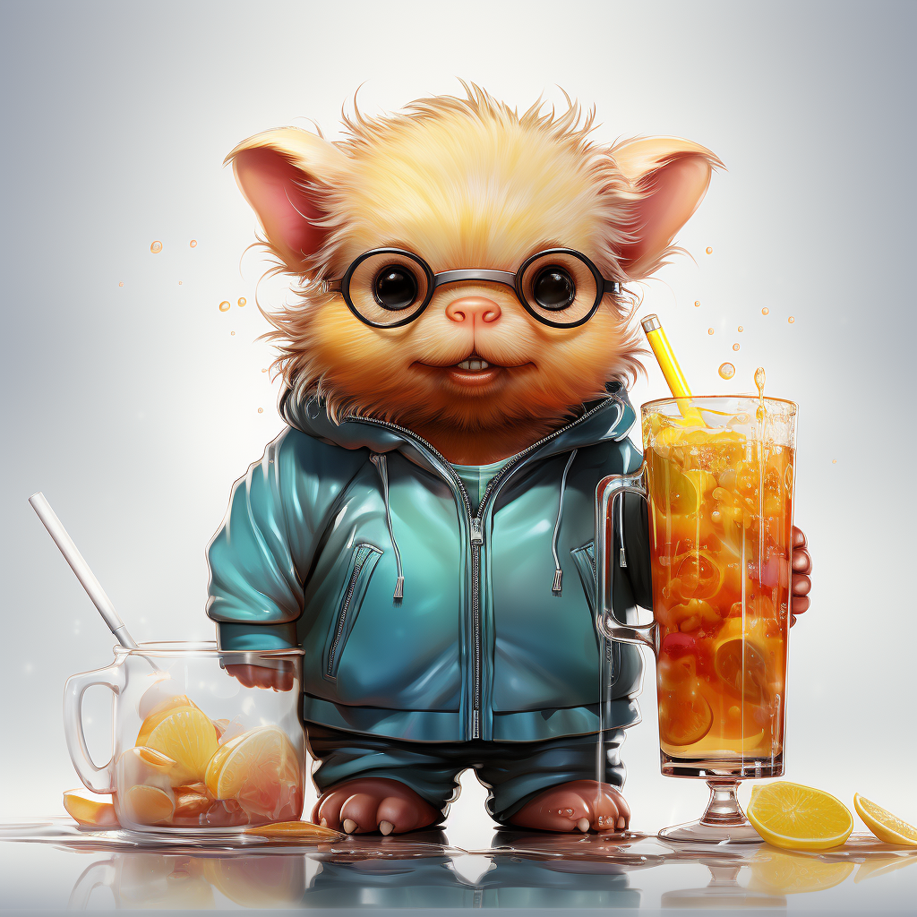 Adorable Juice WRLD pig cartoon image