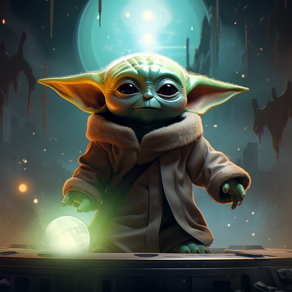 Junior Baby Yoda Star Wars Poster