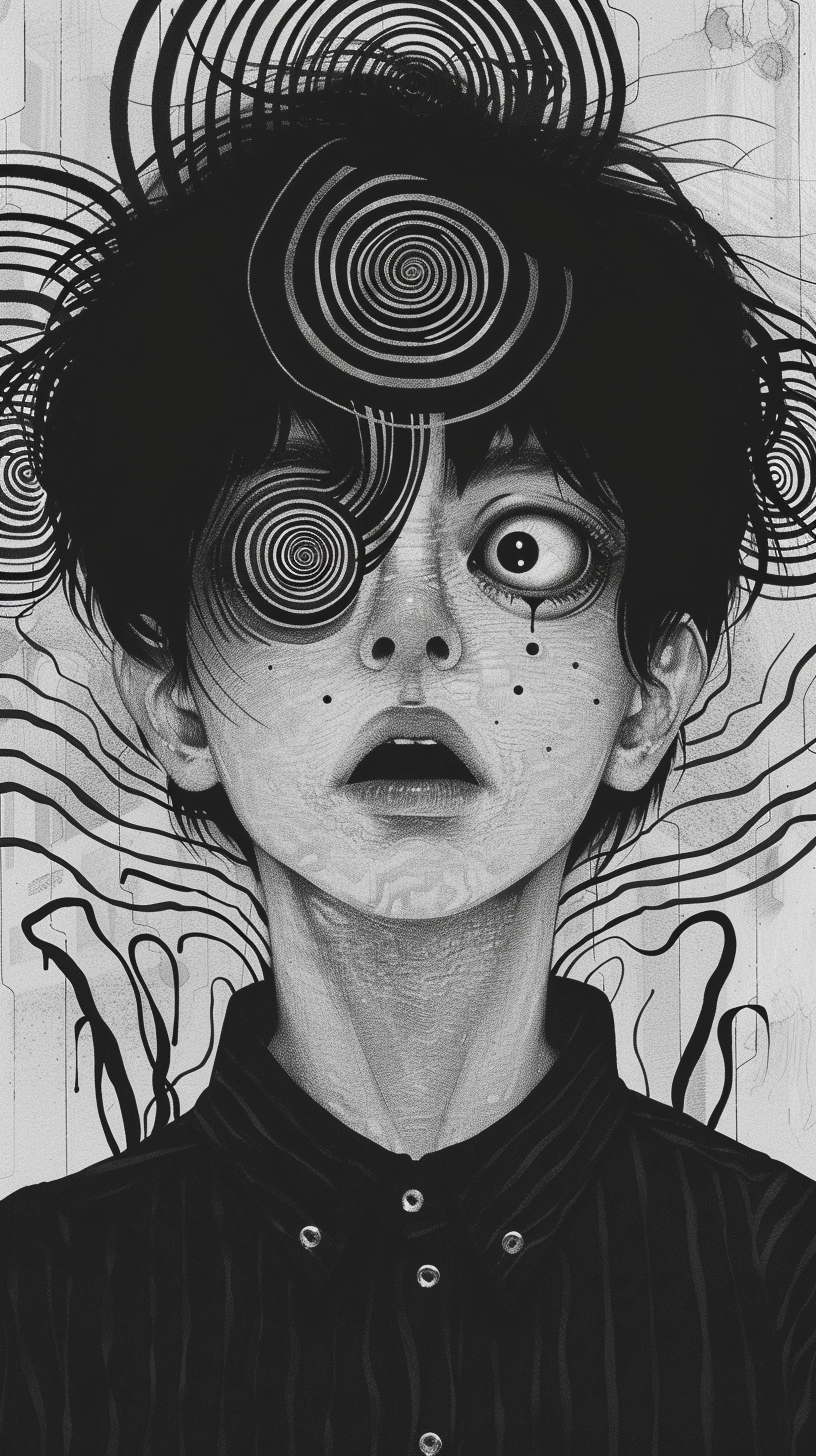 Junji Ito Guy with Spirals