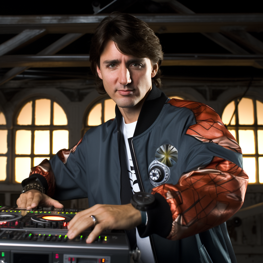 Justin Trudeau as Techno DJ