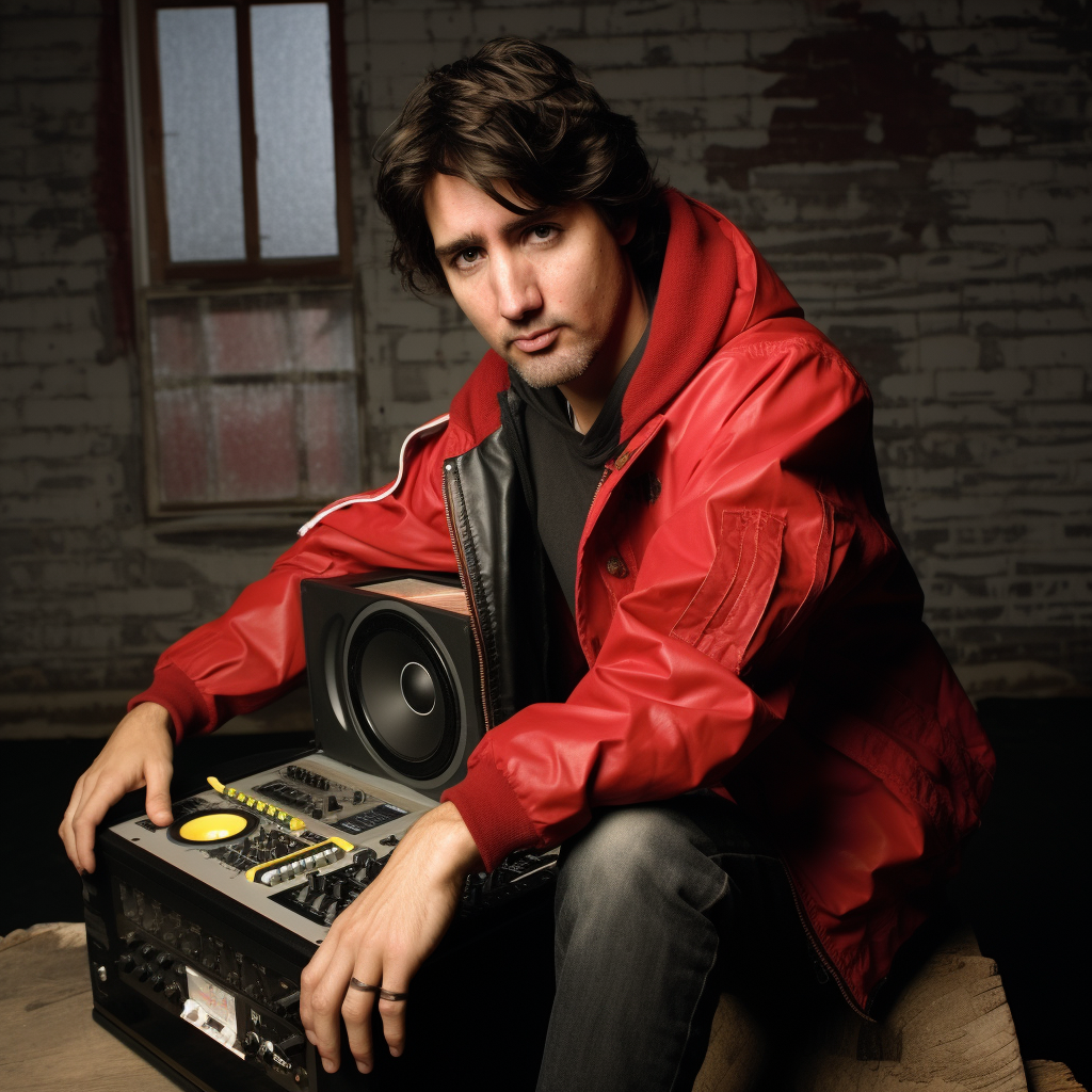 Justin Trudeau rocking the techno beats