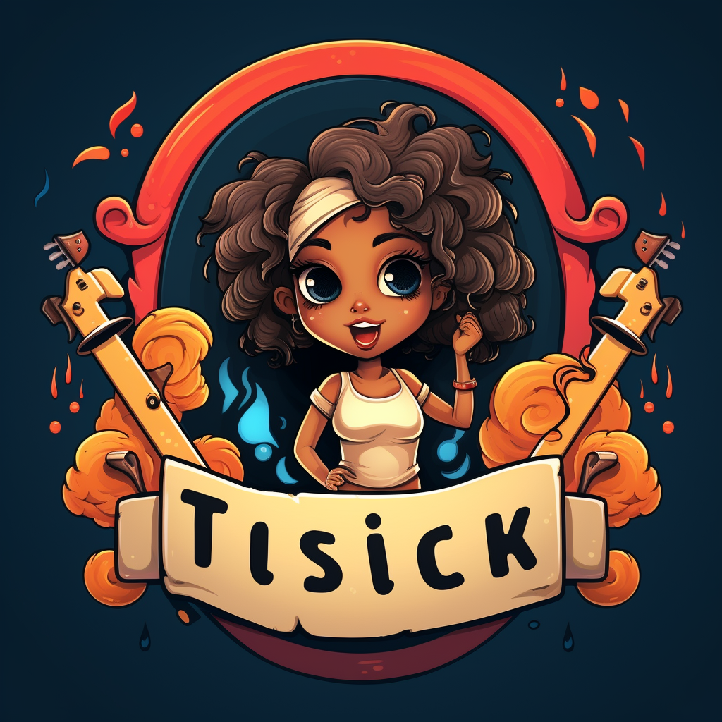 Cartoon-style logo for JustMusic TikTok channel