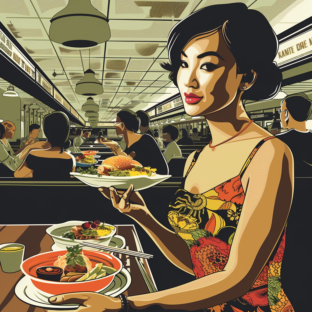 Kaisendon Donburi Fast Food Vintage Thai Pop Art