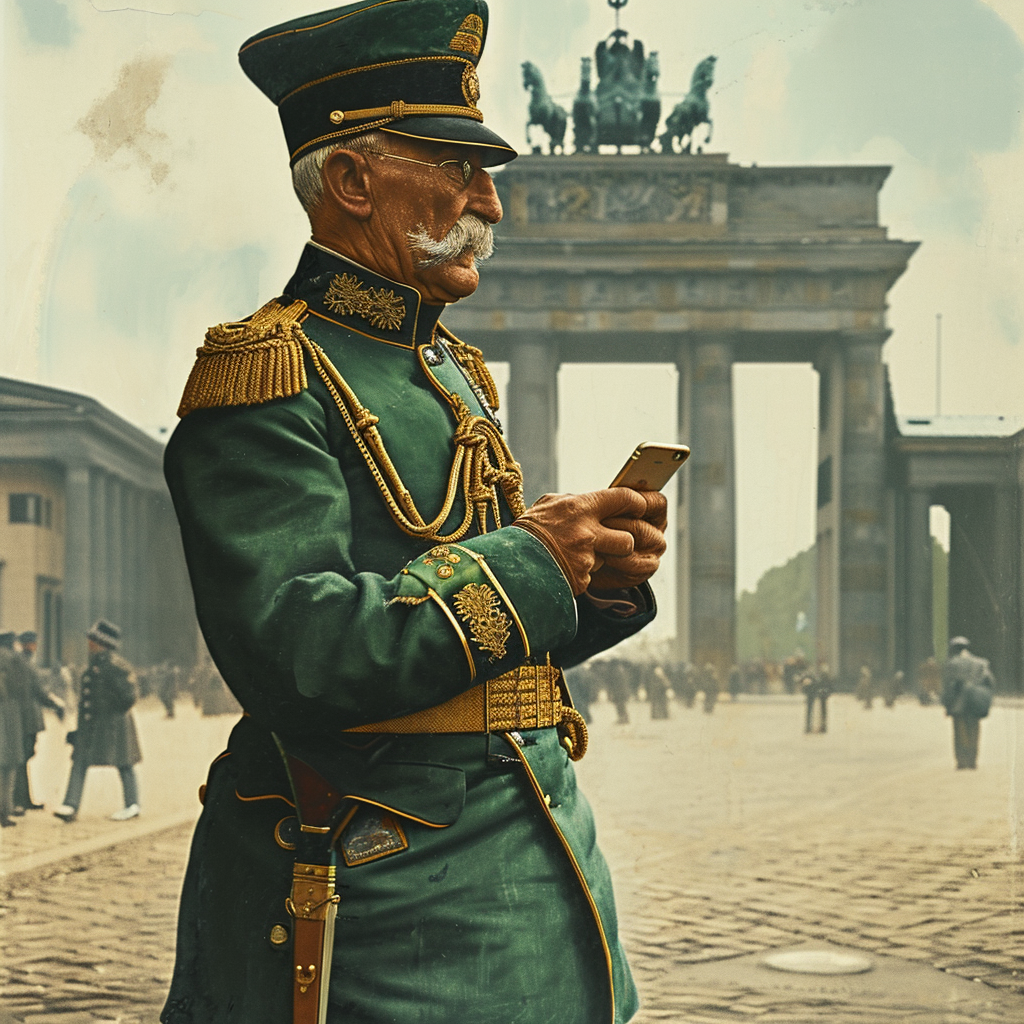 Kaiser Wilhelm II in Green Vans Sneakers at Brandenburger Tor