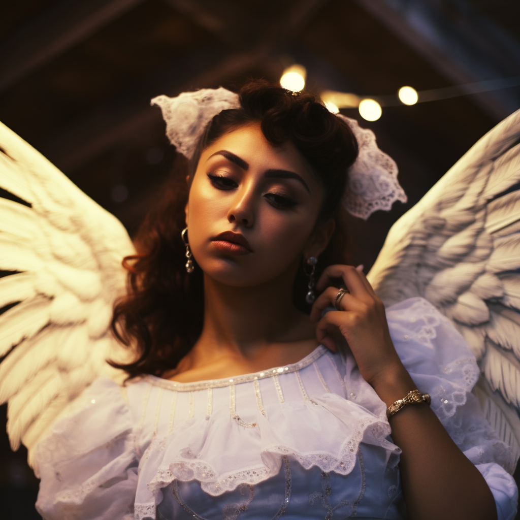 Kali Uchis portrayed as angelic being