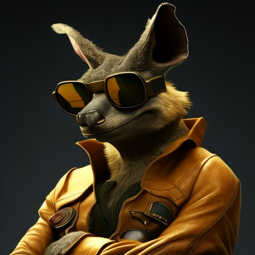 Kangaroo Jack with Sunglasses and Cigar