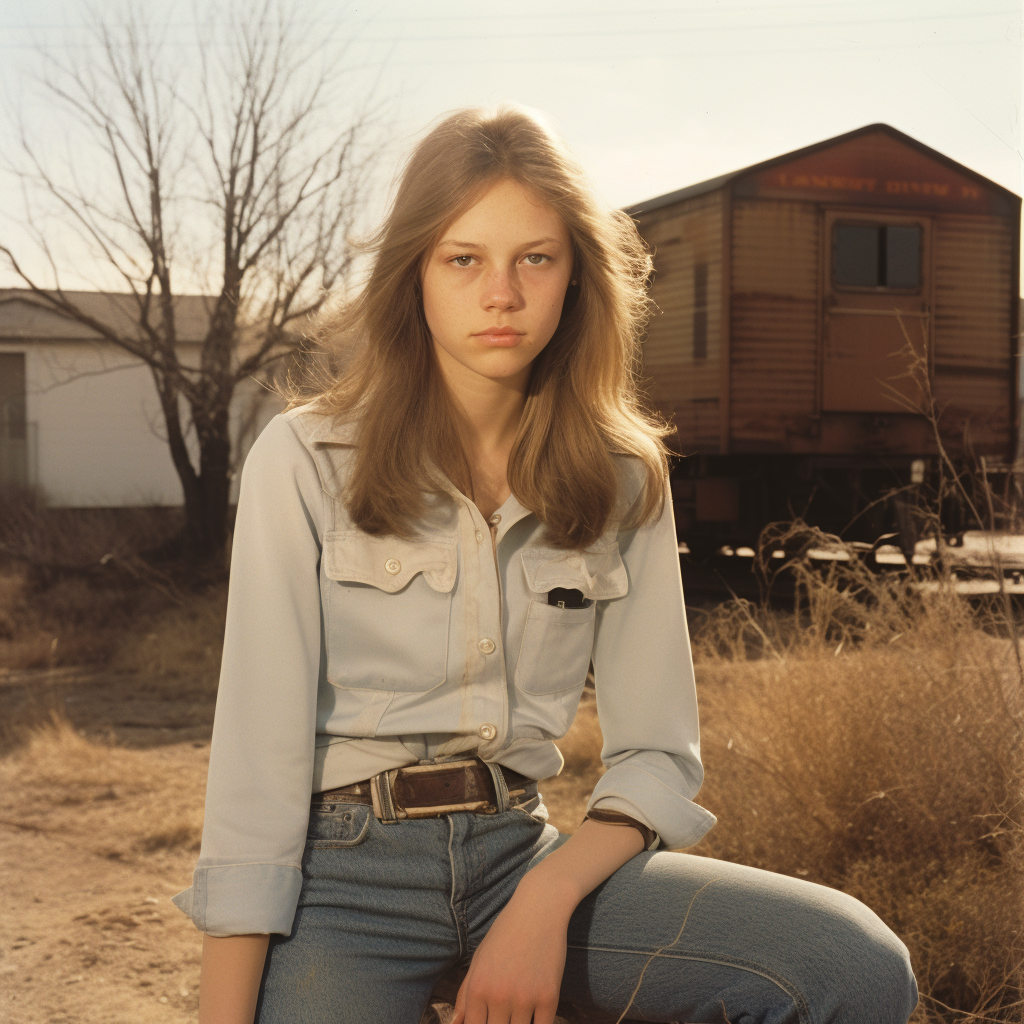 Snapshot photograph of quintessential Kansas teenage girl