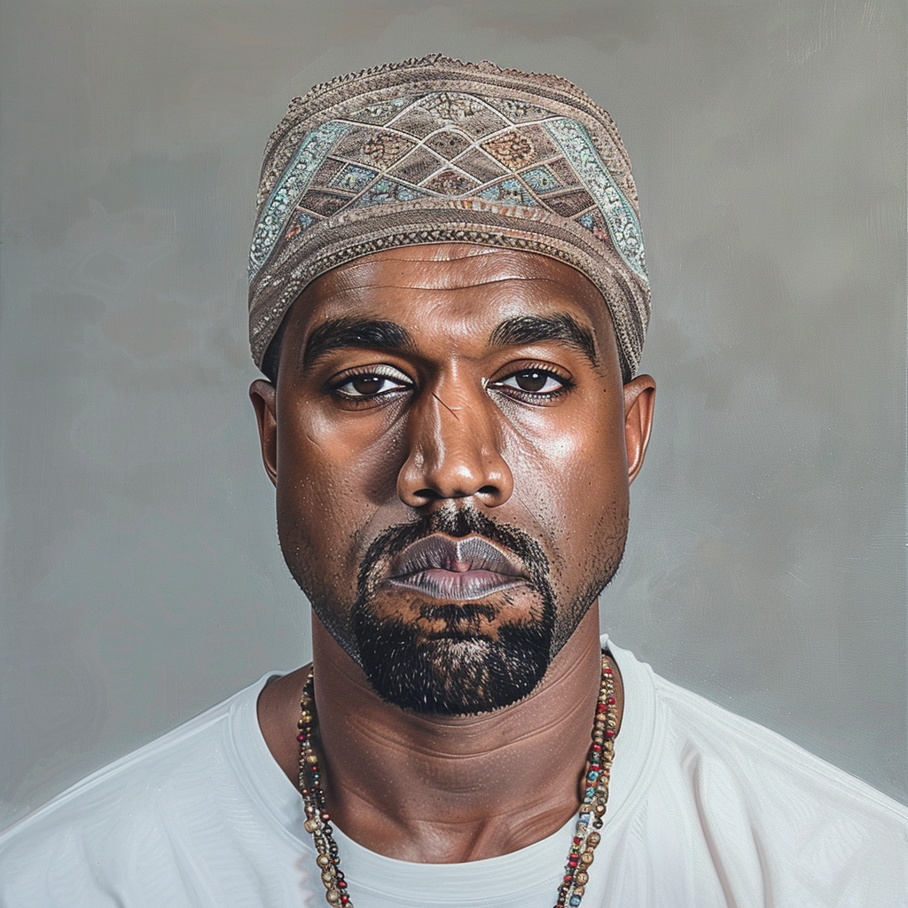 Kanye West wearing Turkish hat