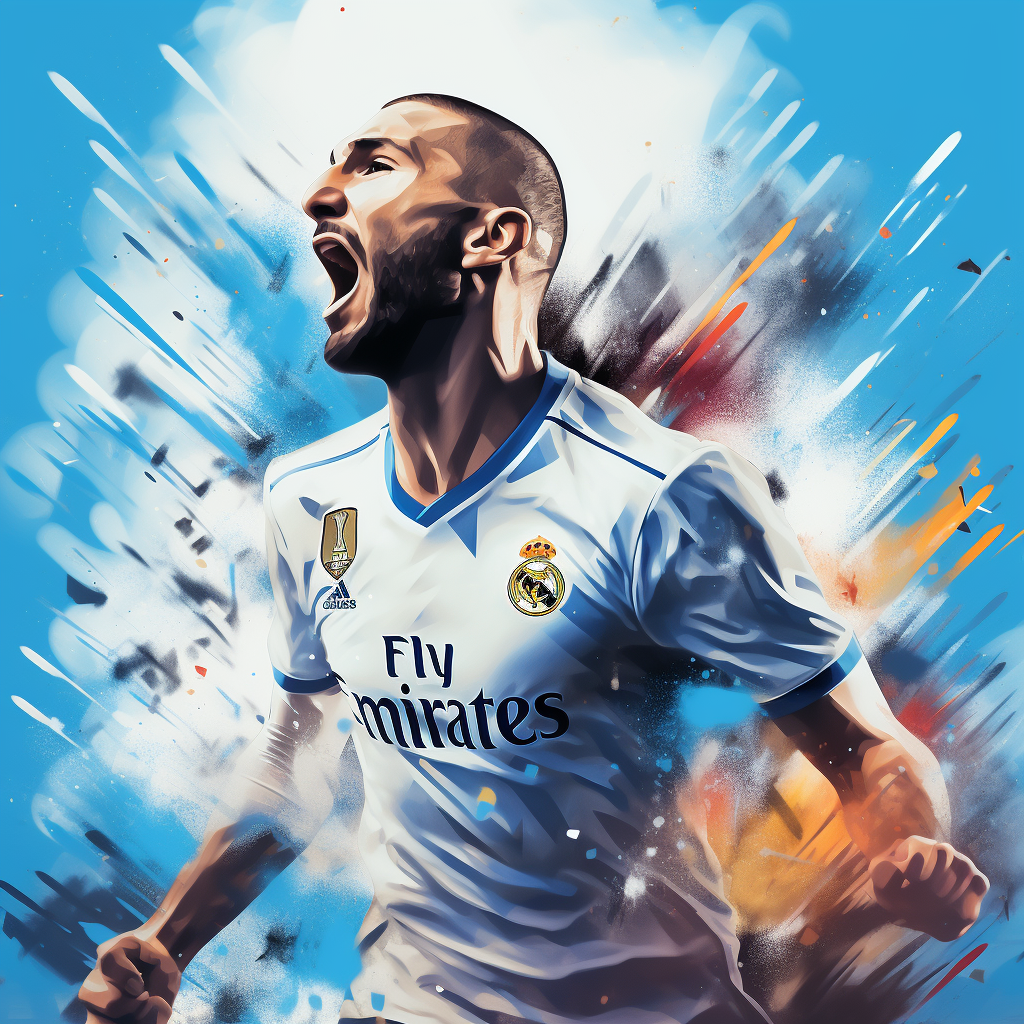 Karim Benzema mad without background