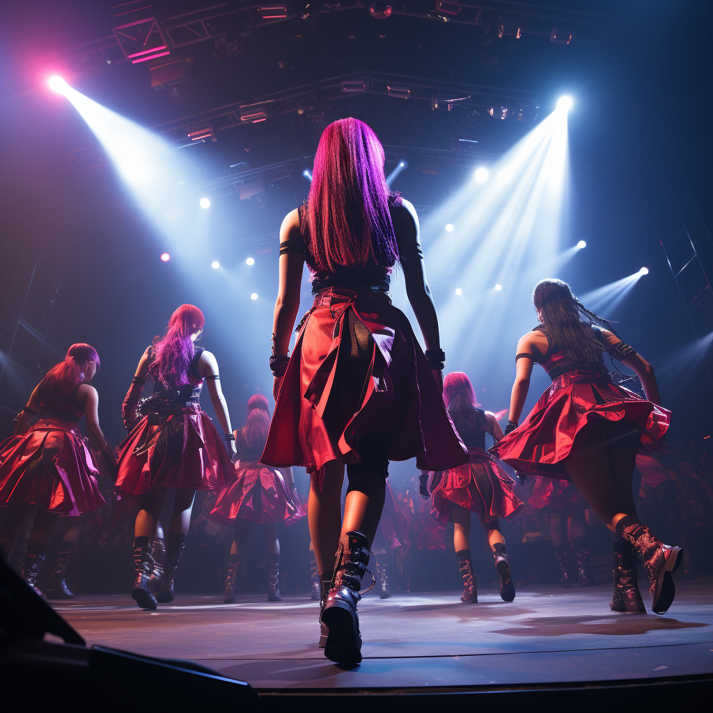 Group of dancers in colorful outfits