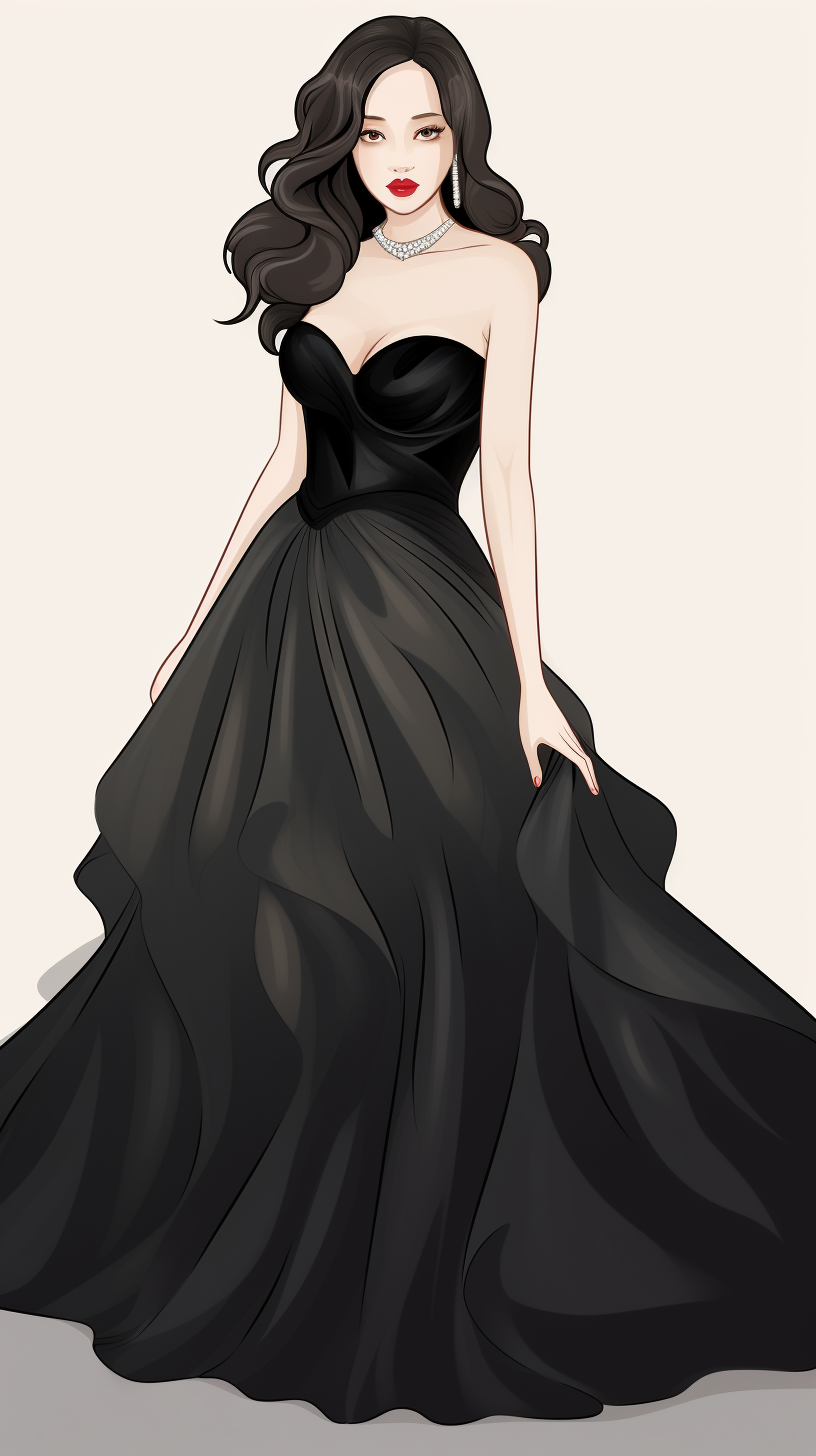 Kat Dennings in stunning Manhwa ball gown