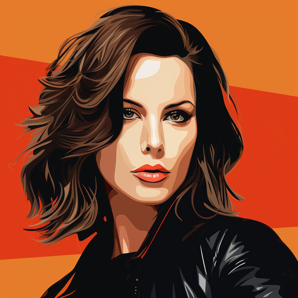 Kate Beckinsale Pop Art Illustration