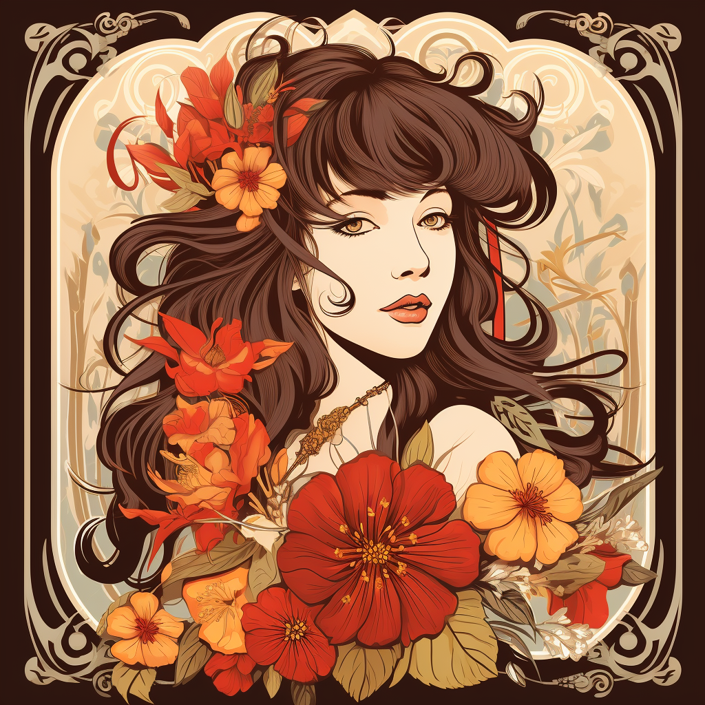 Kate Bush in Art Nouveau Style