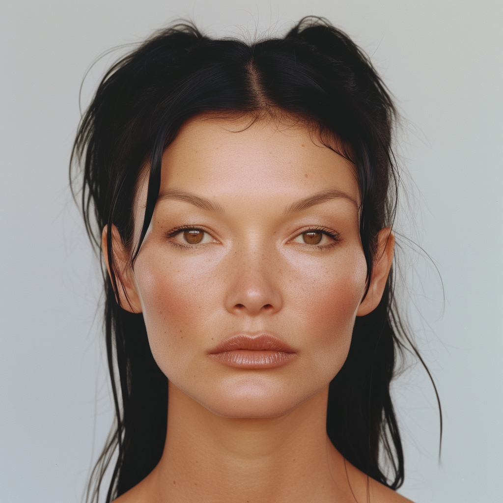 Kate Moss with Black Hair