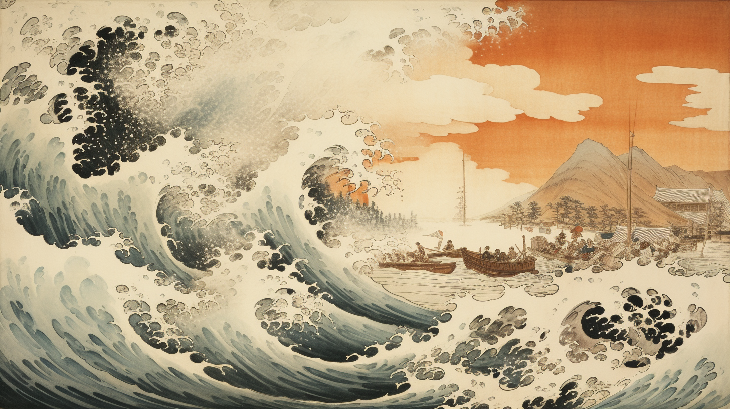 Stunning Hokusai artwork in Japan