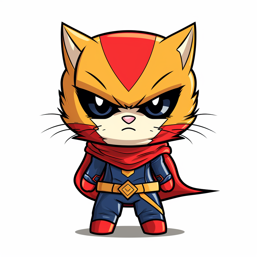 Adorable cat dressed as Ms. Marvel